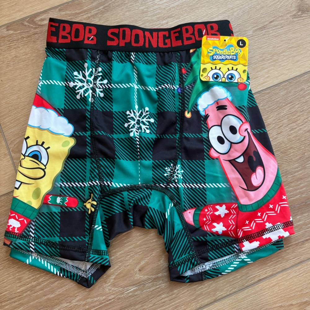 SpongeBob SquarePants Green and Red Boxer Briefs